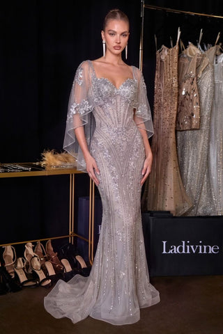 Annalise - CD637Formal DressCD637_SILVER_6LadivineFormalist