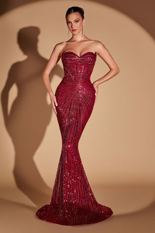 Ivanette - CD0108Formal DressCD0108_BURGUNDY_4LadivineFormalist