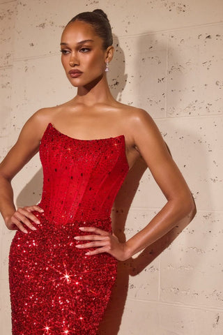 Maris - J892Formal DressJ892_RED_0LadivineFormalist