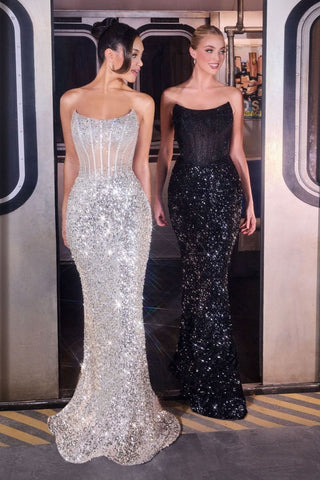 Maris - J892Formal DressJ892_SILVER_0LadivineFormalist