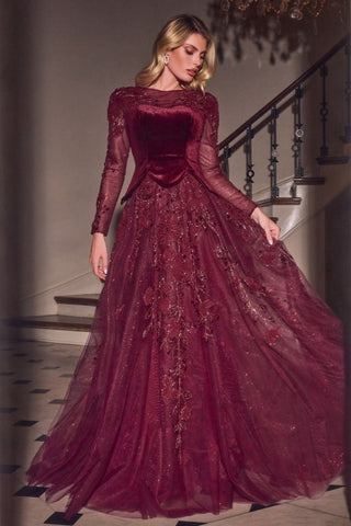 Rosalen - CM394Formal DressCM394_BURGUNDY_8LadivineFormalist