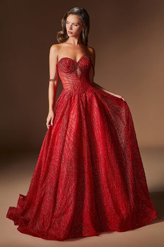 Tindra - J915Formal DressJ915_RED_2LadivineFormalist