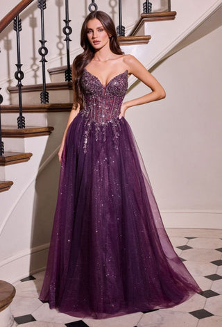 Veda - CD721Formal DressCD721_EGGPLANT_2LadivineFormalist