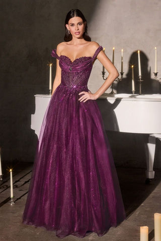Zinnia - CC493Formal DressCC493_EGGPLANT_2LadivineFormalist